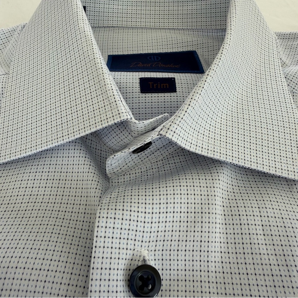 David Donahue Men's White Dress Shirt